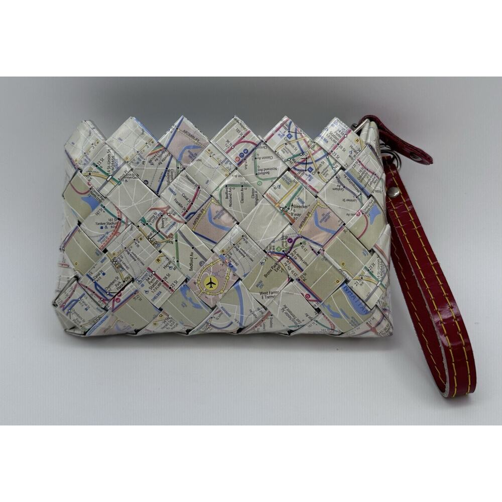 Nahui Ollin Wristlet New York City Subway Theme Woven Map
